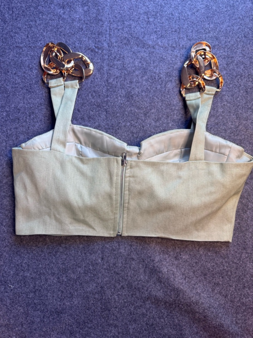 Blithe LA Chain Strap Crop Top - Picture 2 of 4